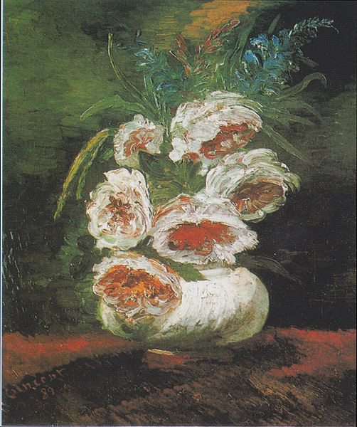 Vase of Peonies